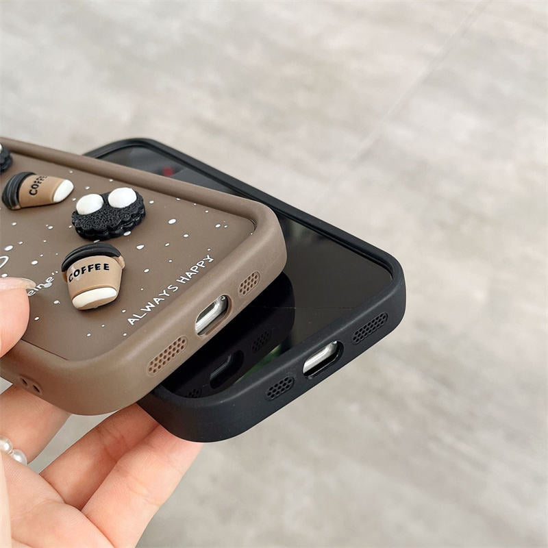Soft Silicone 3D Coffee Cup iPhone Case